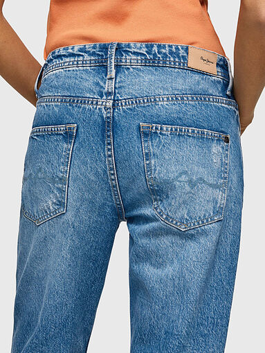 VIOLET blue jeans with choppws effect - 4