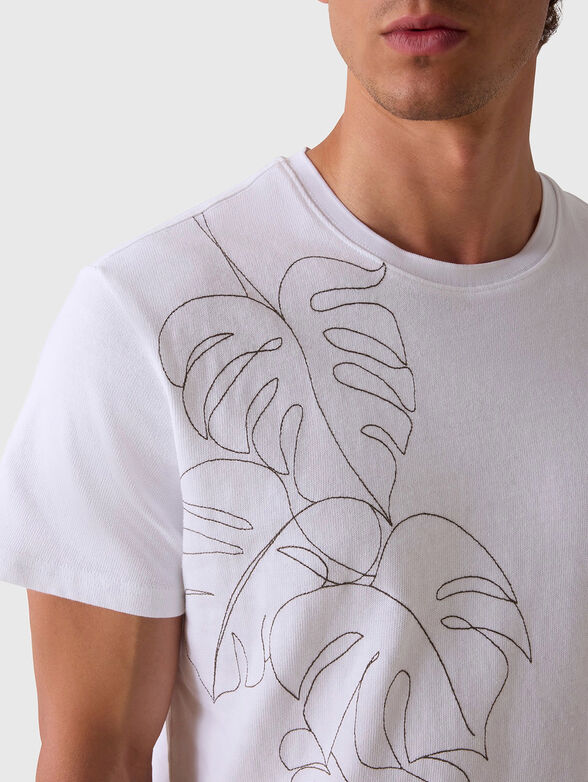 Cotton T-shirt with logo embroidery - 4