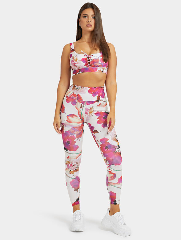 CORINE sports bustier with floral print - 2