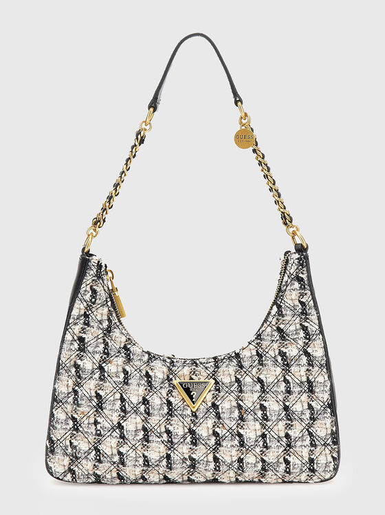 GIULLY hobo bag of tweed with logo accent - 1