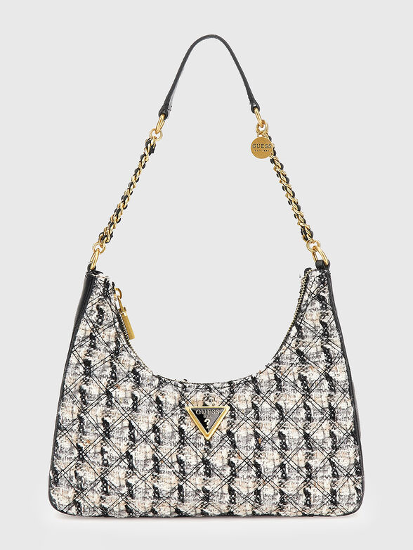 GIULLY hobo bag of tweed with logo accent - 1