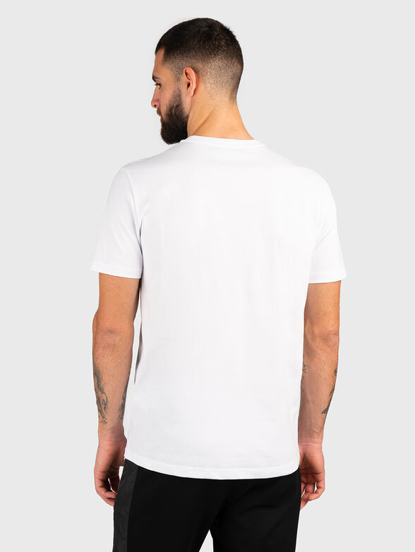 White cotton t-shirt with logo detail - 3