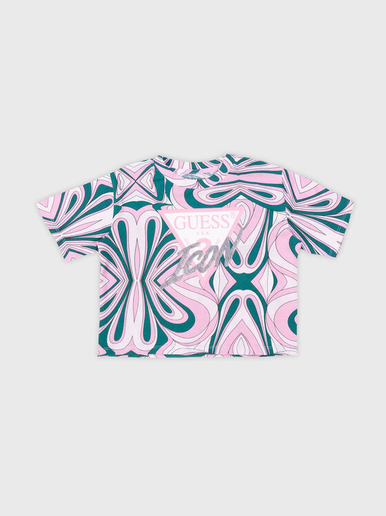 T-shirt with contrasting pattern - 1
