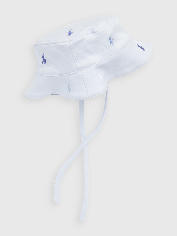 Blue bucket hat with logo embroidery - 2