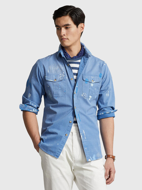 Cotton shirt with art details - 1