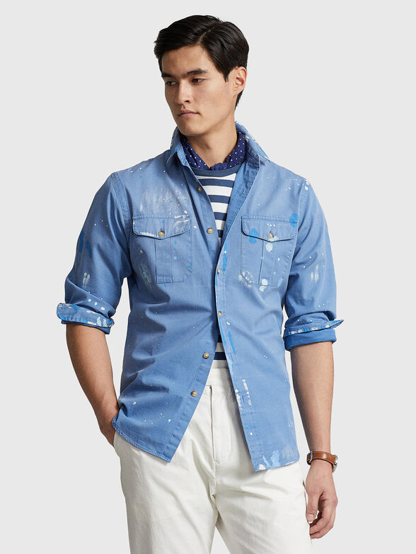 Cotton shirt with art details - 1