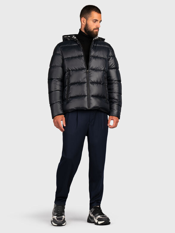 Black puffer jacket with capped effect - 2