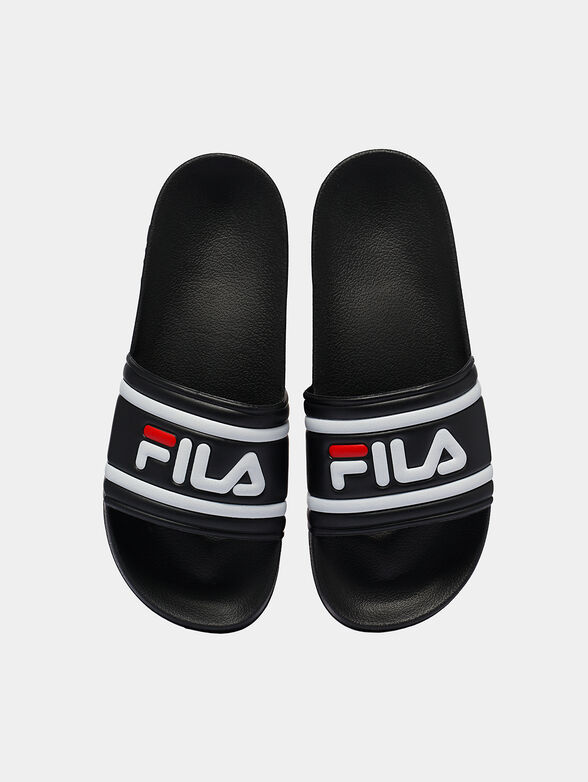 MORRO BAY Black slippers with logo - 4