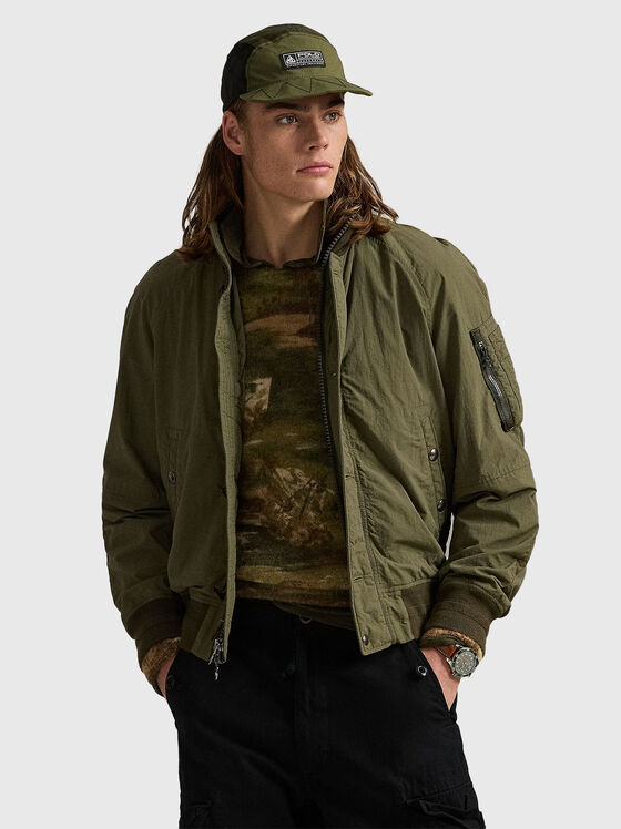 Jachetă bomber în verde  - 1