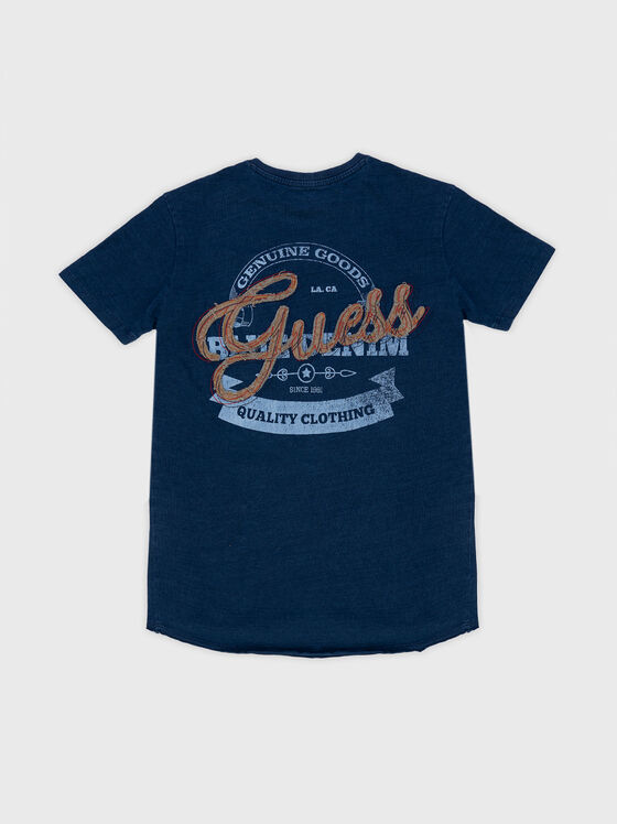 T-shirt with print and logo applique - 1