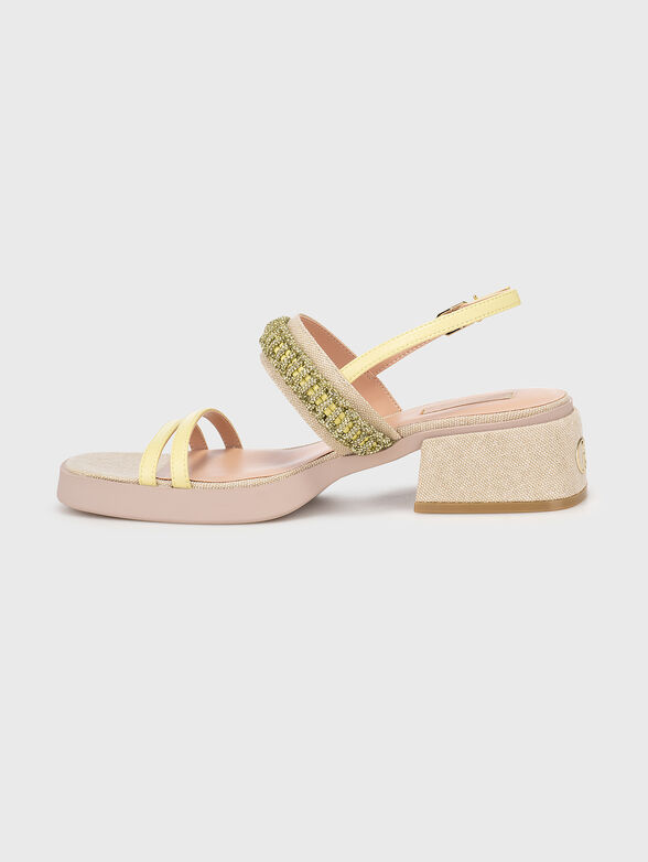 INES textile and eco leather sandals - 4