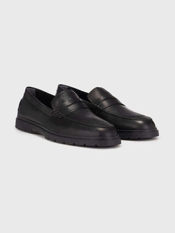 IBRIDO black leather loafers  - 2