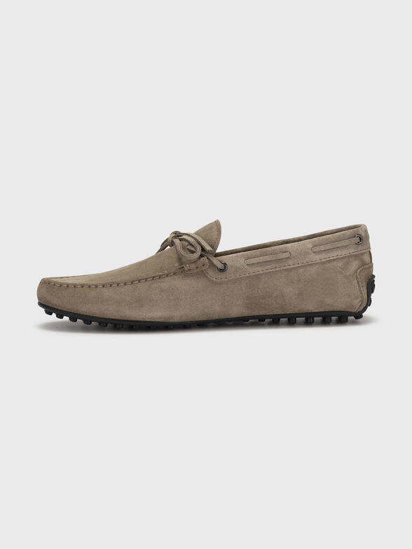 CITY GOMMINO suede loafers in beige  - 4