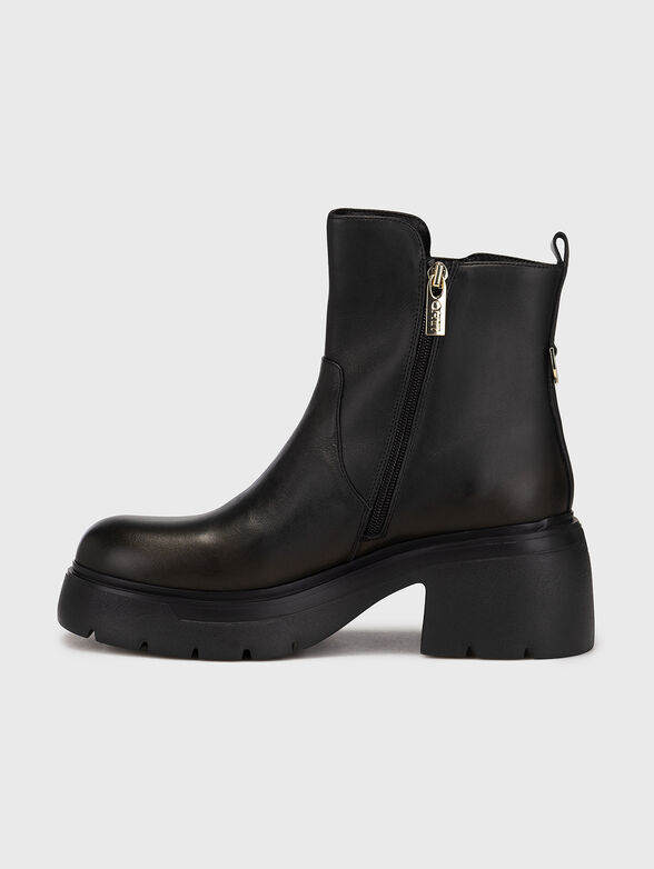 CARRIE 06 leather ankle boots with logo detail - 4