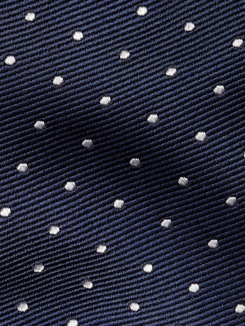 Dark blue tie with accent dots - 3