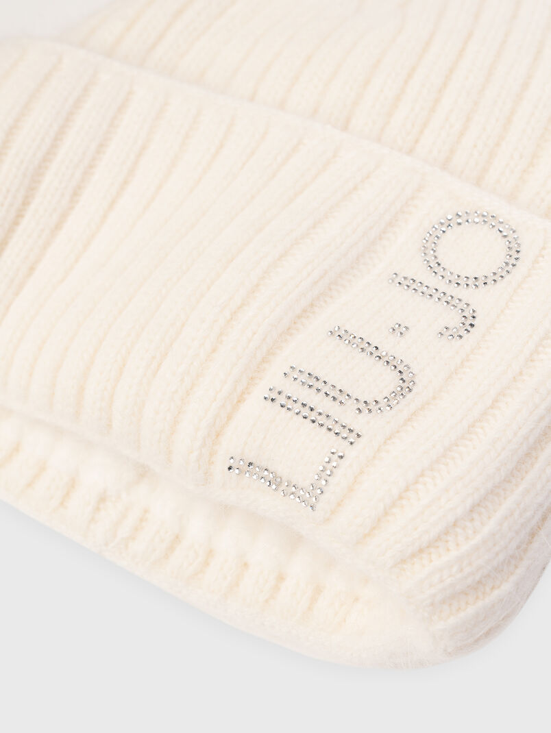 Wool blend hat with logo  - 3