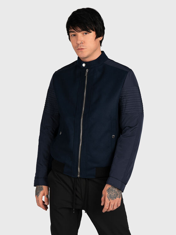 Wool blend bomber jacket - 1