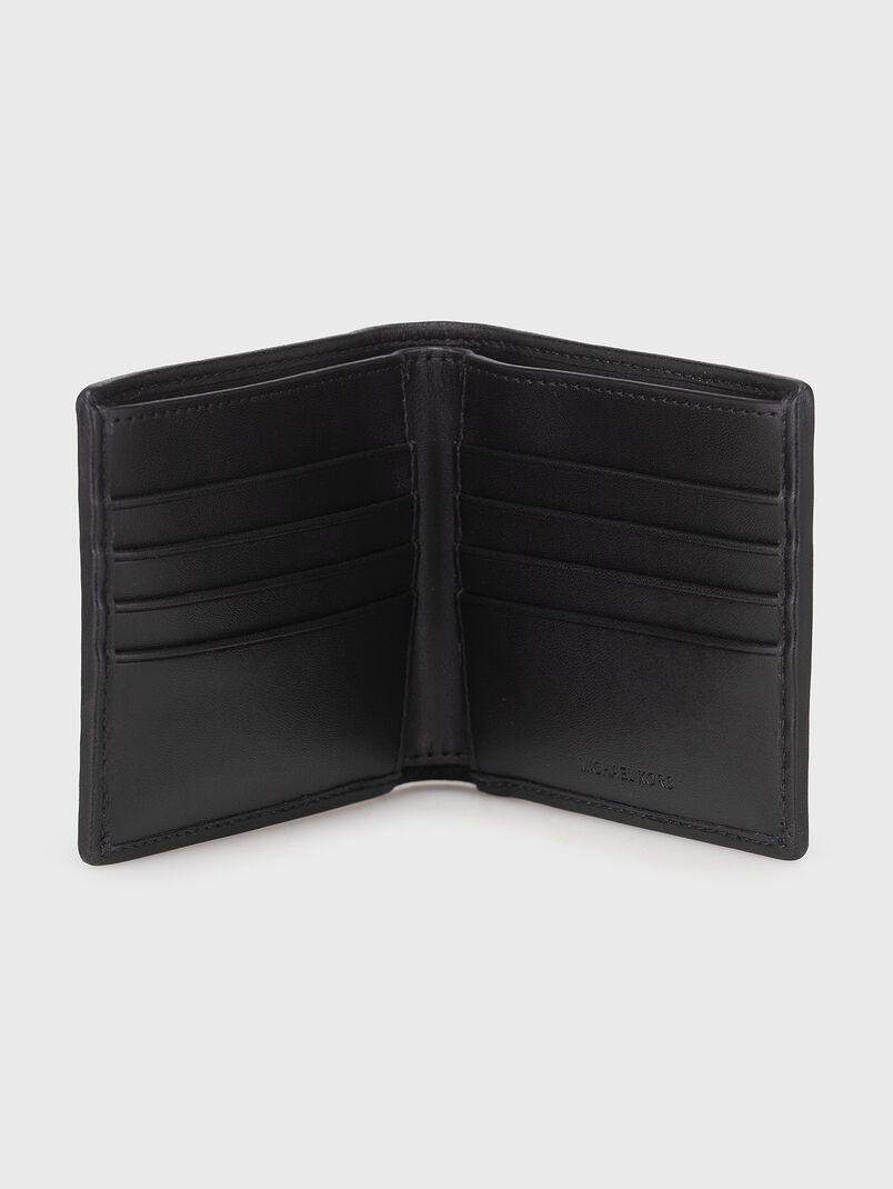 Leather wallet with logo  - 3
