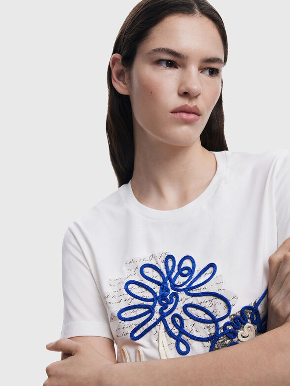 Cotton T-shirt with embroidery - 4