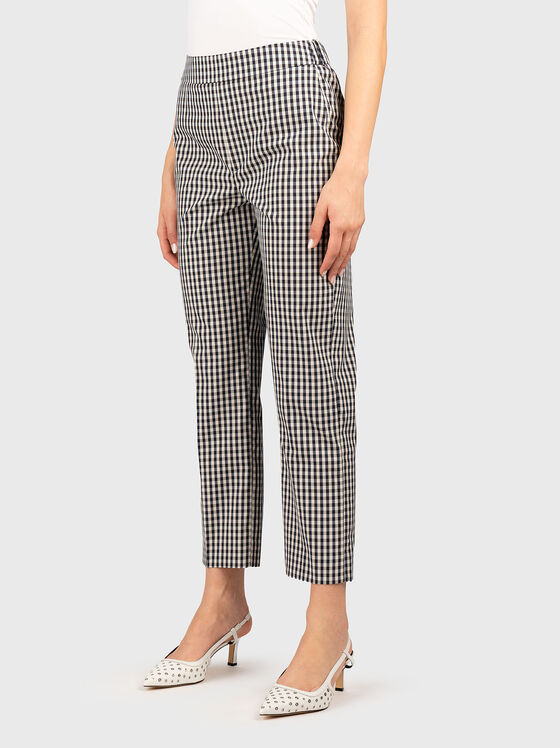 Pantaloni drepți cu talie înaltă - 1