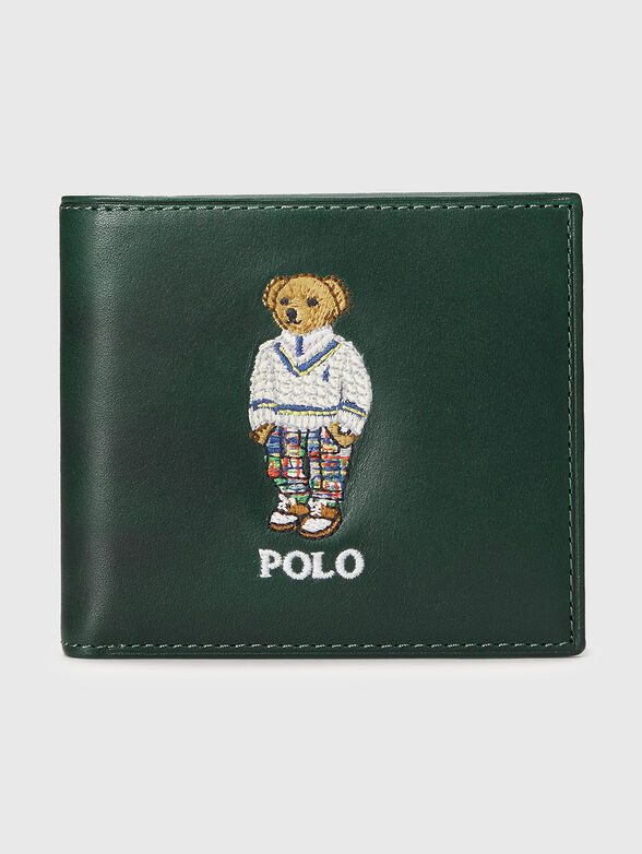 Green wallet with Polo Bear embroidery - 1