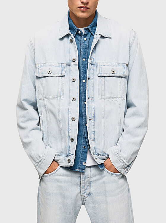 Jachetă din denim albastru YOUNG - 1