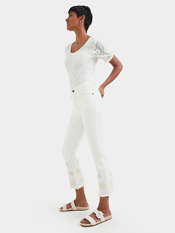 GALA jeans with floral accents - 4