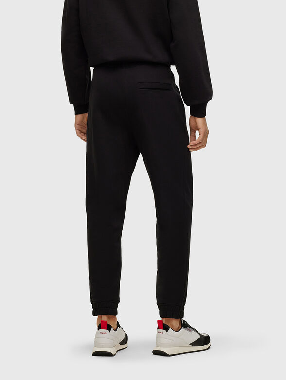 Black cotton sports trousers - 2