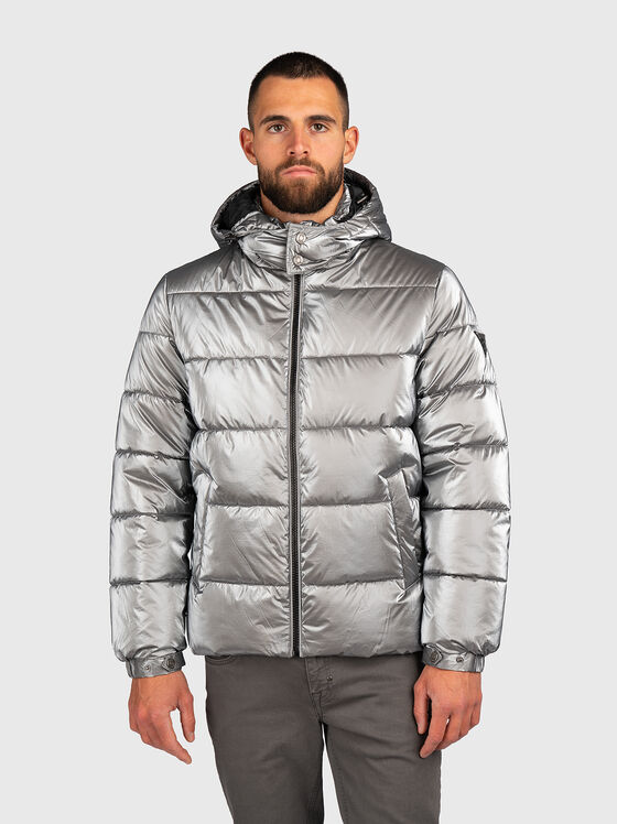 Padded jacket with removable hood - 1