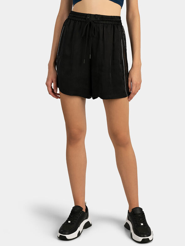Black shorts with mesh details - 4