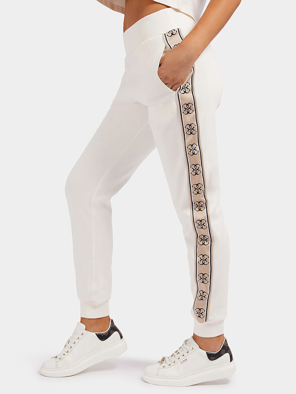 BRITNEY black sports pants with logo straps - 1
