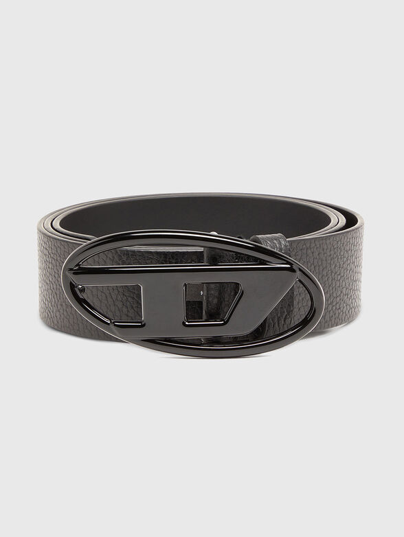 D LOGO B-1DR leather belt with log buckle - 1