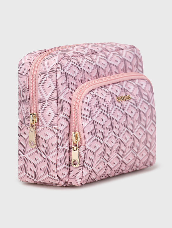 Travel case with monogram logo print - 3