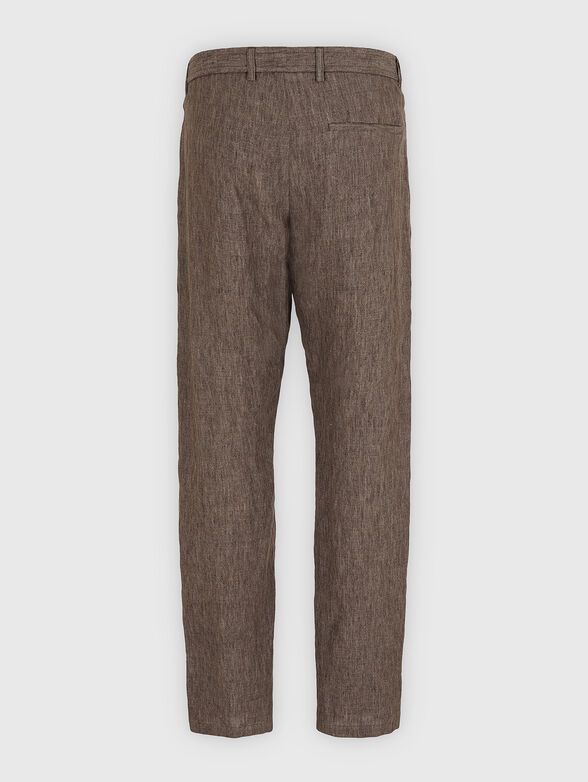 Brown linen trousers - 2