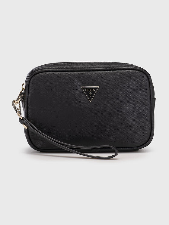 Black pouchbag with logo detail - 1