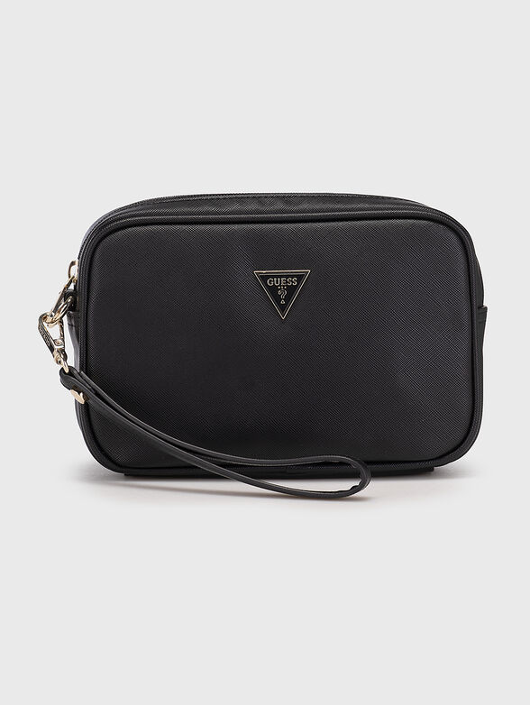 Black pouchbag with logo detail - 1