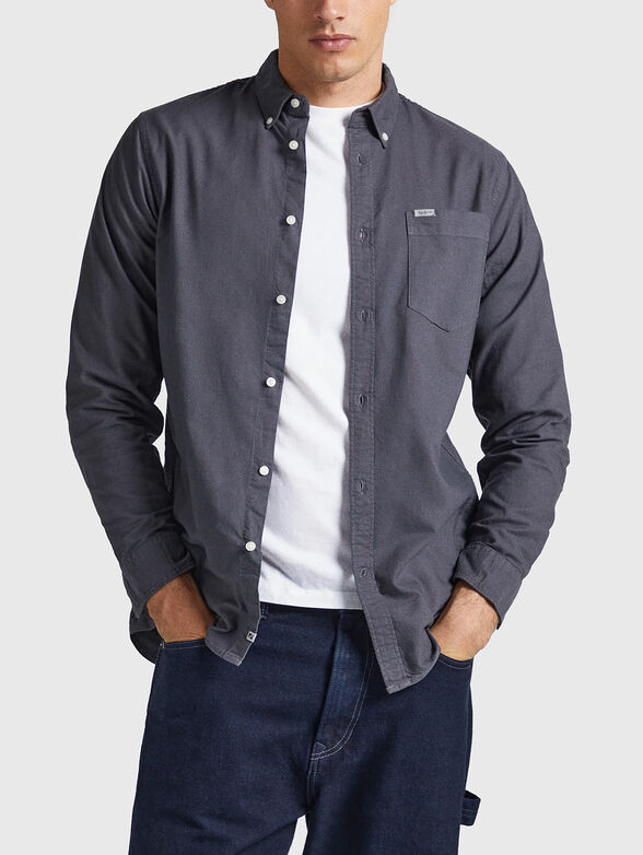 FABIO cotton shirt in grey - 1