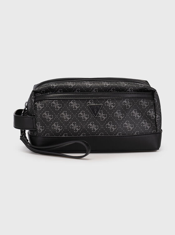 VEZZOLA black toiletry bag with 4G logo print - 1