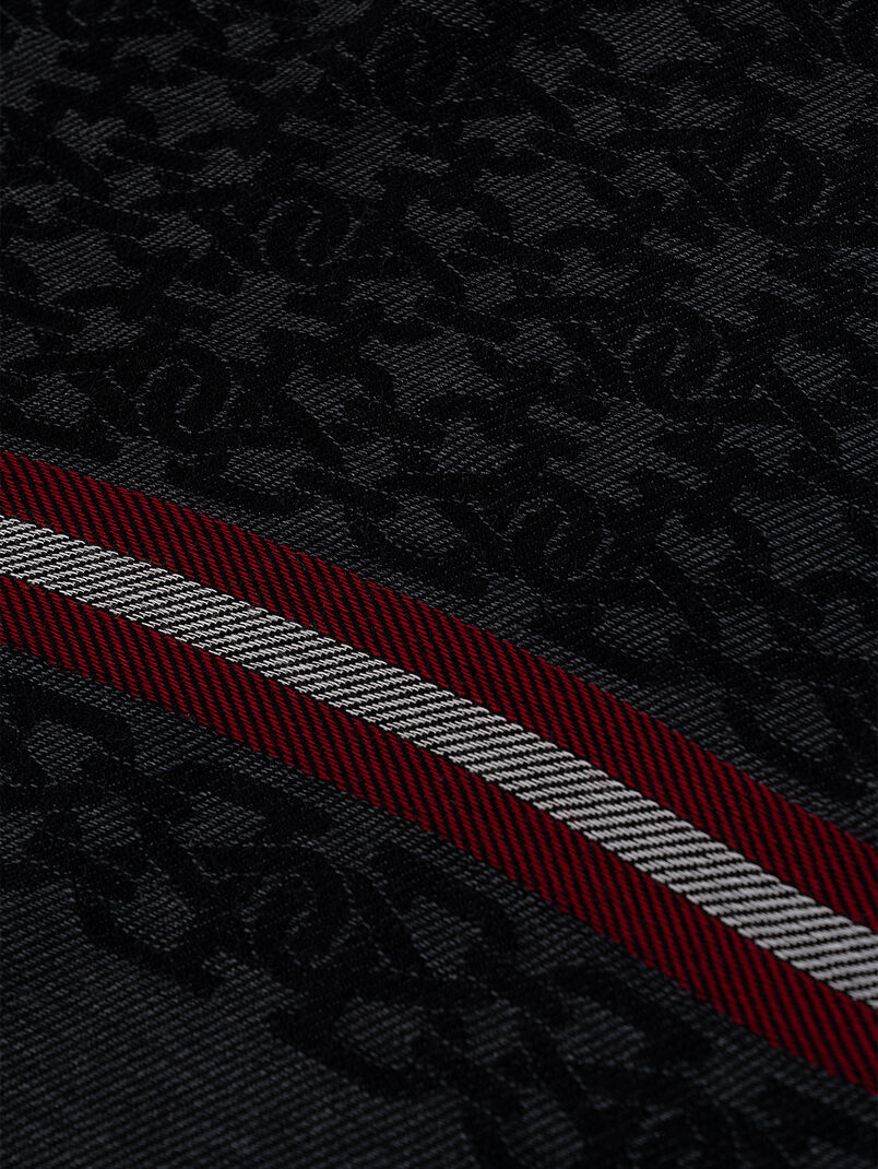 Scarf with monogram logo accent - 3
