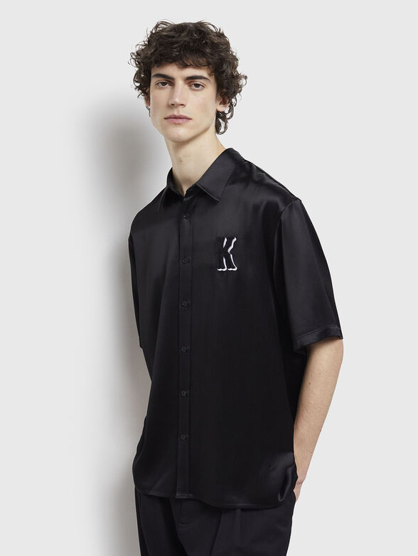 Short sleeve shirt with logo embroidery - 1