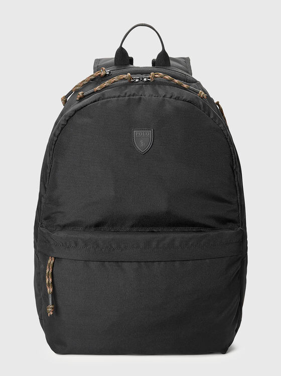 Rucsac negru cu detaliu cu logo - 1