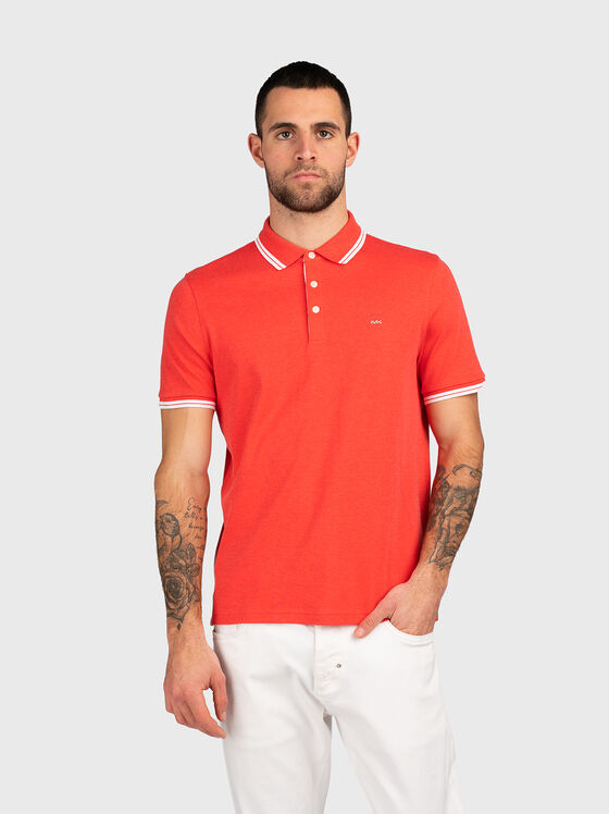 Tricou polo cu dungi contrastante  - 1