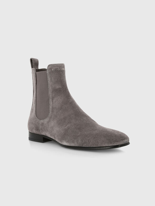 Suede boots in grey  - 2