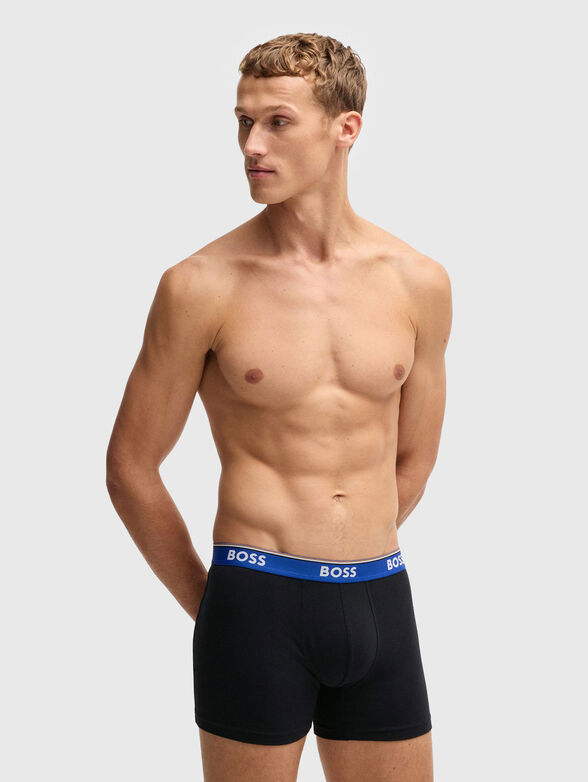 Set of three cotton boxers with logo - 5