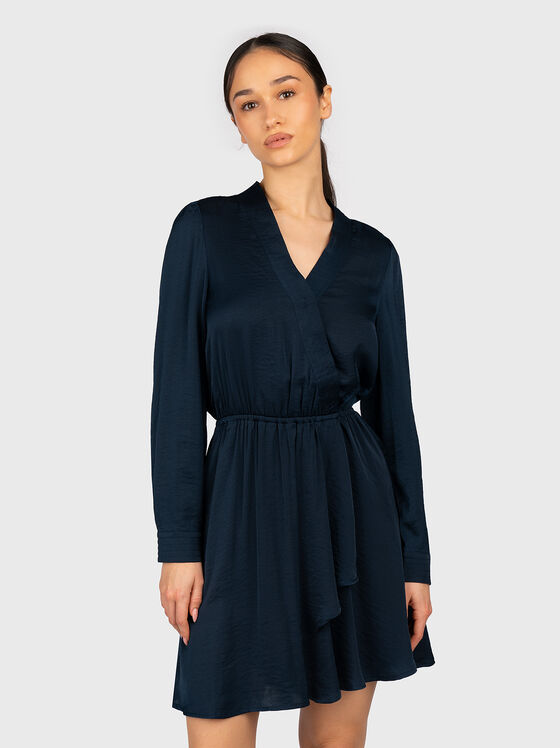 Rochie mini albastru închis KARIM - 1