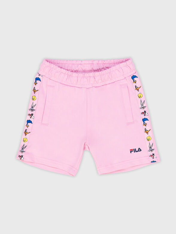 LAER pink  shorts with characters from Looney Tunes - 1