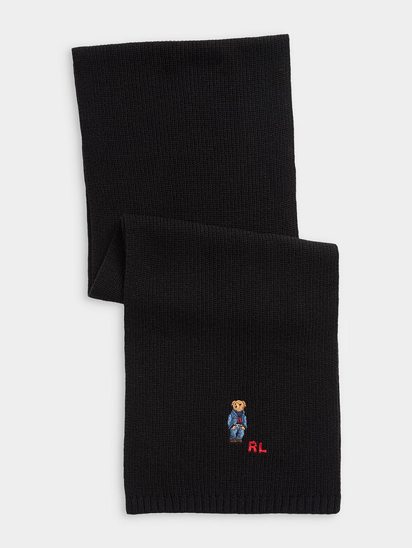 Knitted scarf with Polo Bear embroidery - 1