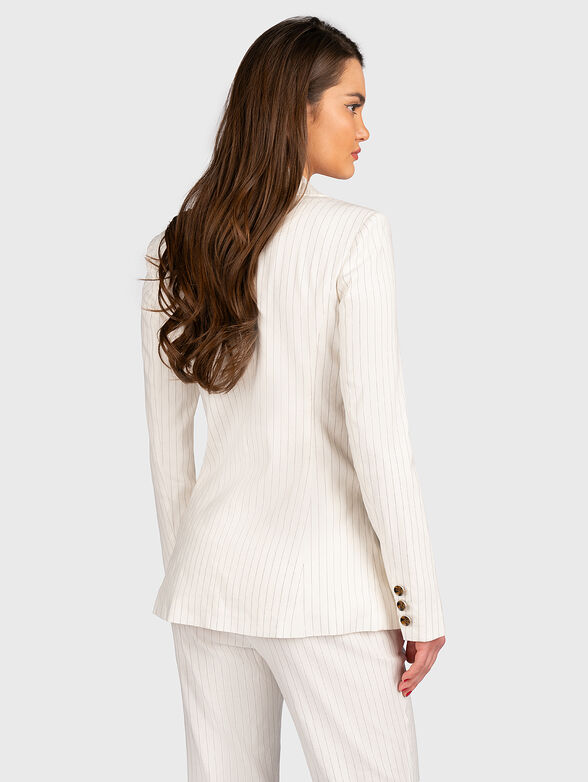 DINA double-breasted jacket with striped print - 2