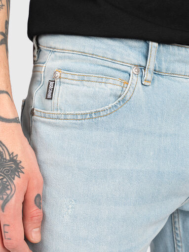Light blue slim jeans - 4