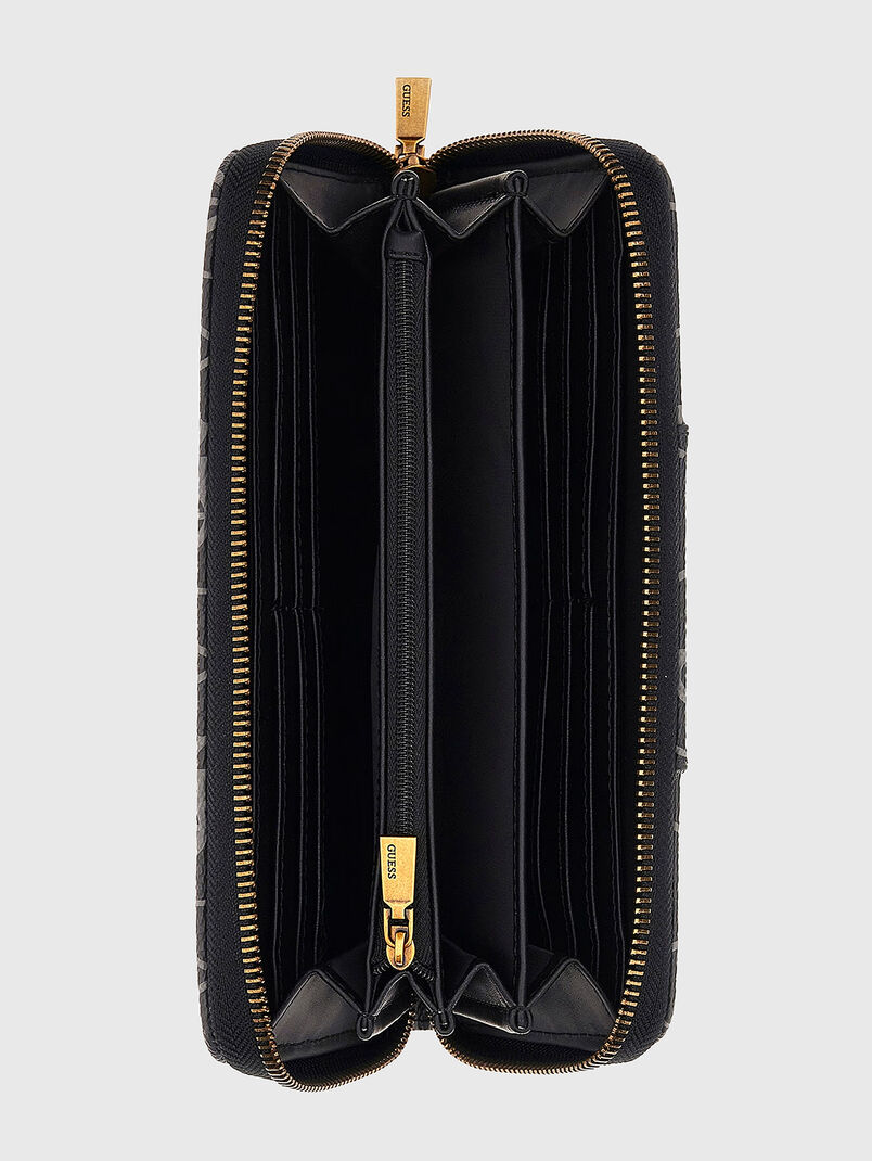 BRENTON black purse with logo print - 3